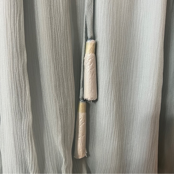 Elizabeth & James | NWOT Kenji Silk Blouson Mini Dress Tie Neck Dew Size S - Picture 7 of 12